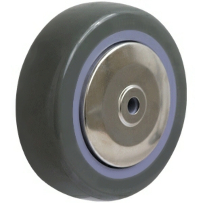 100mm Grey Polyurethane Wheel for SS Castors image 0